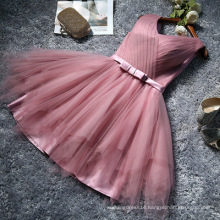 Q050 Sister's Party Dresses Summer Short Dress Cocktail Party Wear Short Evening Party Dress One Shoulder tulle bridesmaid dress